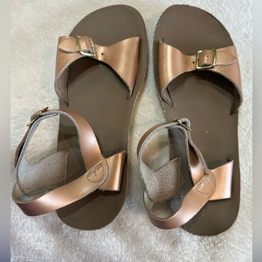 Salt Water Sandal Sun San Surfer in Rose Gold (Size 3)